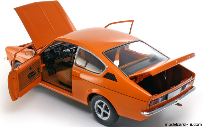 1976 - Opel Kadett C Coupe Minichamps 1/18 (Оранжевый) Открывающиеся части