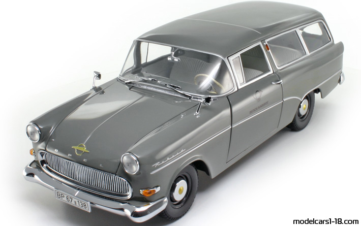 1958 - Opel Rekord P1 Caravan Minichamps 1/18 (Grey) Передняя левая сторона