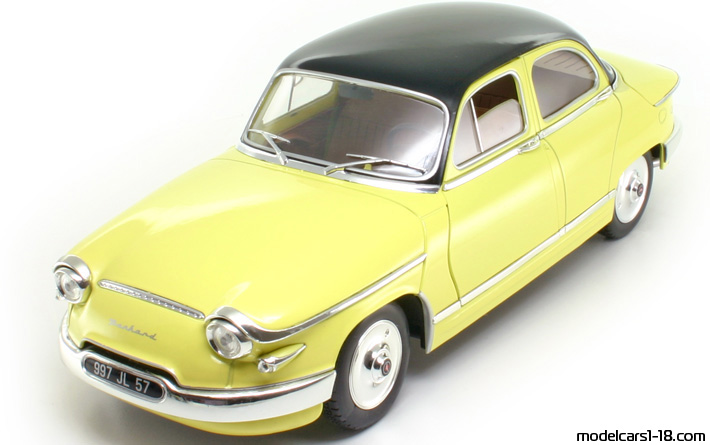 1961 - Panhard PL 17 Solido 1/18 (Жёлтый / Чёрный) Передняя левая сторона