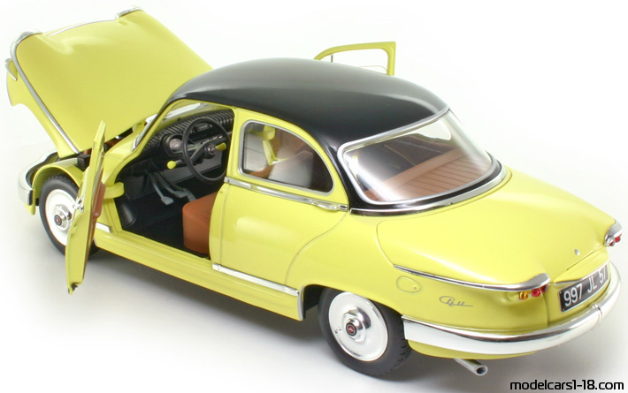 1961 - Panhard PL 17 Solido 1/18 (Жёлтый / Чёрный) Открывающиеся части