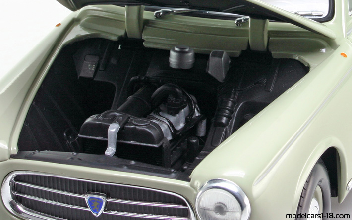 1964 - Peugeot 403 Berline Solido 1/18 (Зелёный) Двигатель