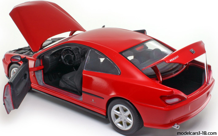 1995 - Peugeot 406 Gate 1/18 (Red) Открывающиеся части