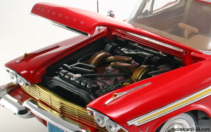 1957 - Plymouth Fury Anson 1/18 (Kрасный) Двигатель