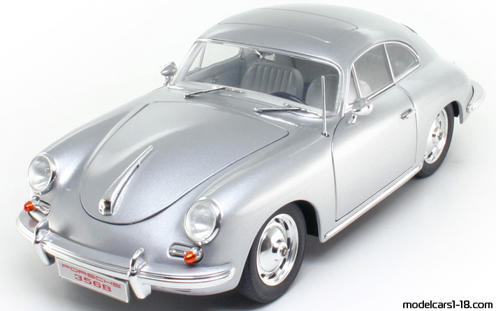 1960 - Porsche 356 B Ricko 1/18 (Светло-серебристый) Передняя левая сторона