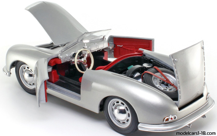 1948 - Porsche 356 Nr. 1 Maisto 1/18 (Серебристый) Открывающиеся части