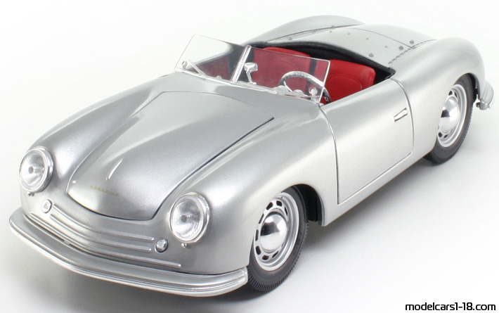 1948 - Porsche 356 Nr. 1 Maisto 1/18 (Серебристый) Передняя левая сторона