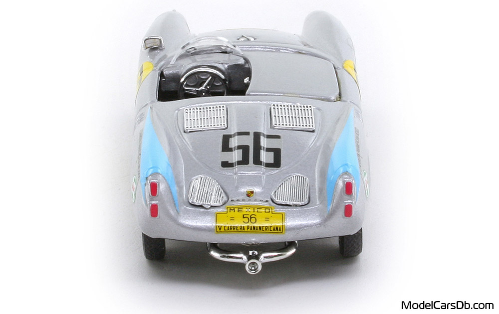 1954 - Porsche 550 RS Brumm 1/43 (Серебристый / Синий) Сзади