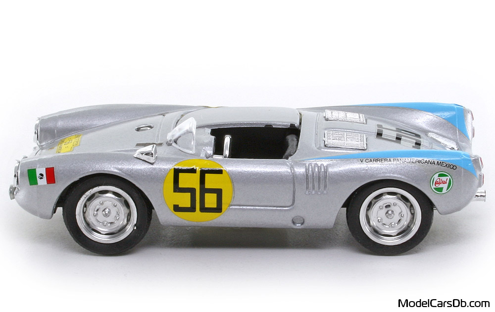 1954 - Porsche 550 RS Brumm 1/43 (Серебристый / Синий) Сторона