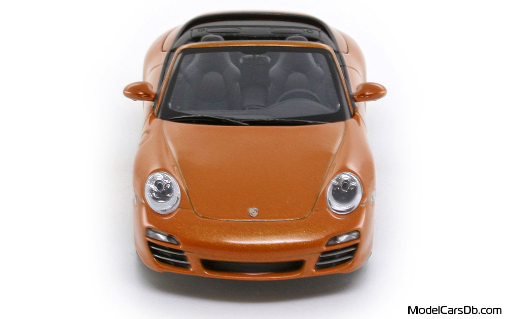 2008 - Porsche 911 Carrera 4 Cabriolet (997) Minichamps 1/43 (Оранжевый) Спереди