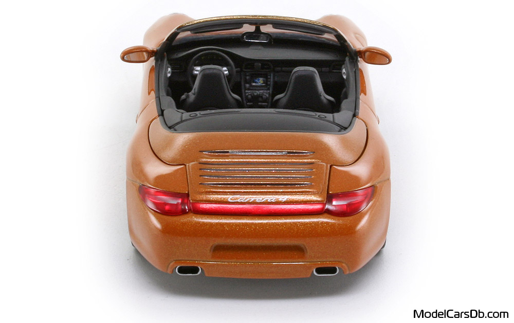 2008 - Porsche 911 Carrera 4 Cabriolet (997) Minichamps 1/43 (Оранжевый) Сзади