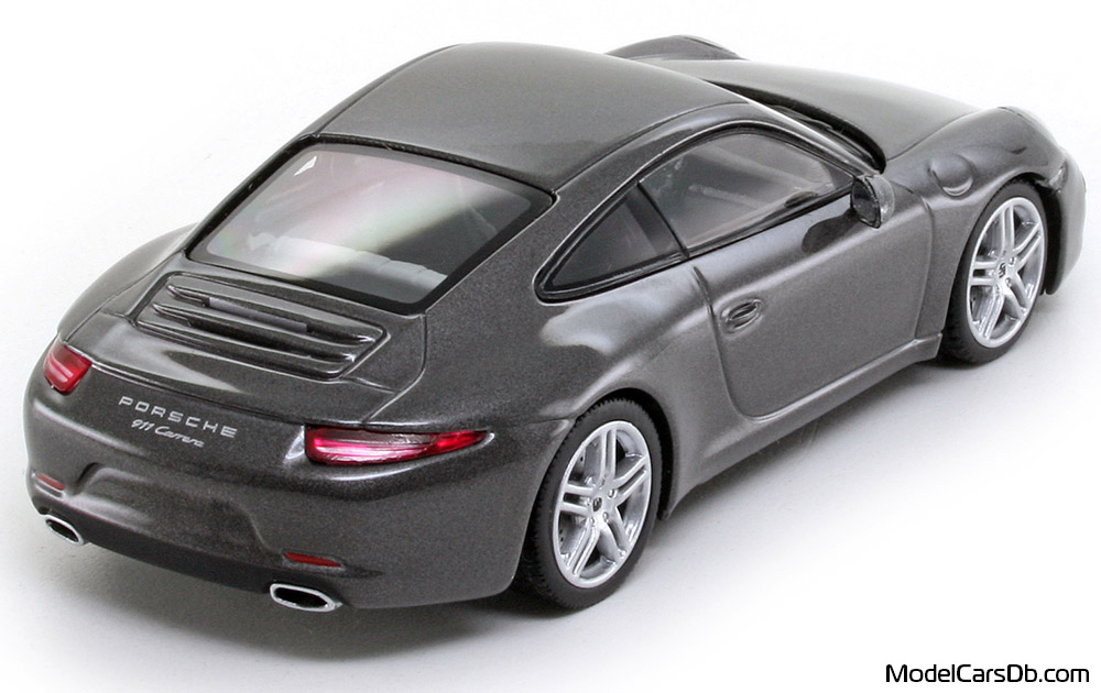 2011 - Porsche 911 Carrera (991) Minichamps 1/43 (Серый ) Задняя правая сторона