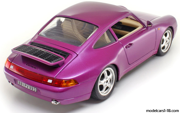 1993 - Porsche 911 Carrera (993) Bburago 1/18 (Фиолетовый) Задняя правая сторона