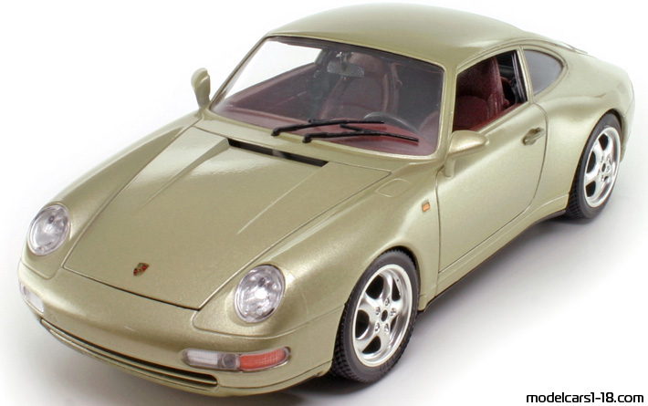 1993 - Porsche 911 Carrera (993) Bburago 1/18 (Коричневый) Передняя левая сторона