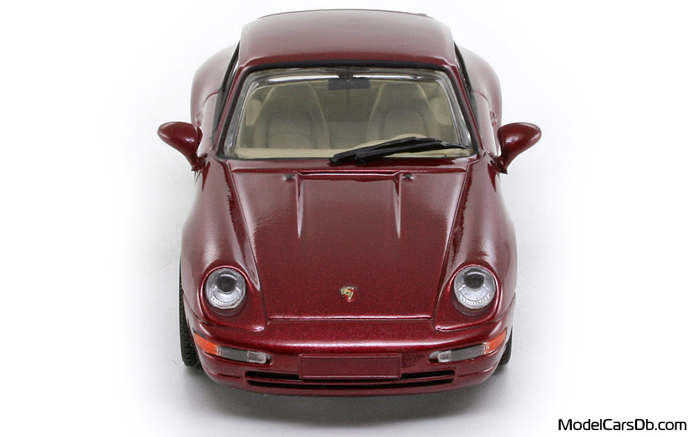 1993 - Porsche 911 Carrera (993) Minichamps 1/43 (Kрасный) Спереди