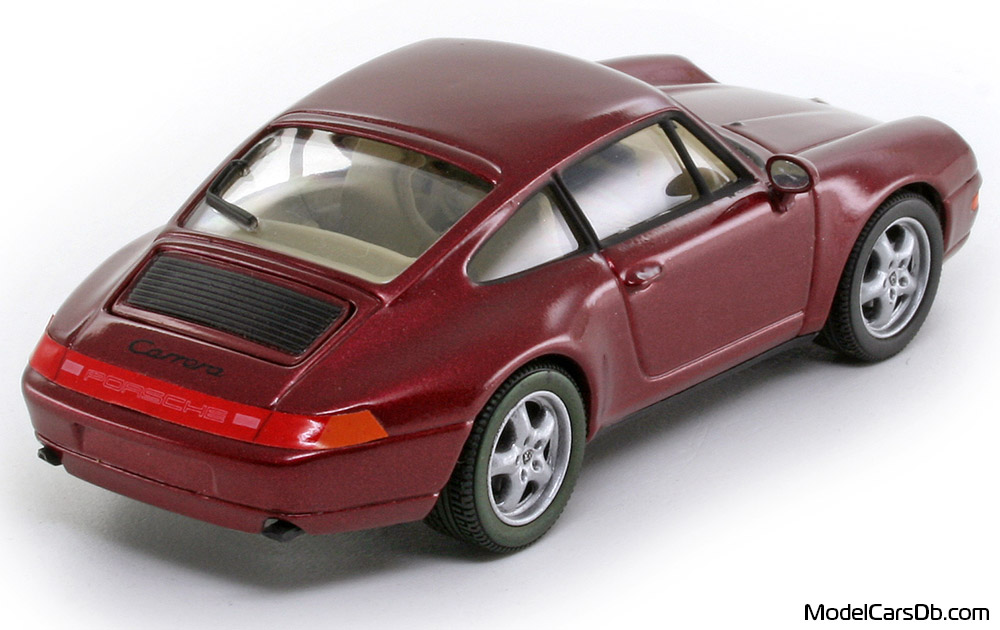 1993 - Porsche 911 Carrera (993) Minichamps 1/43 (Kрасный) Задняя правая сторона