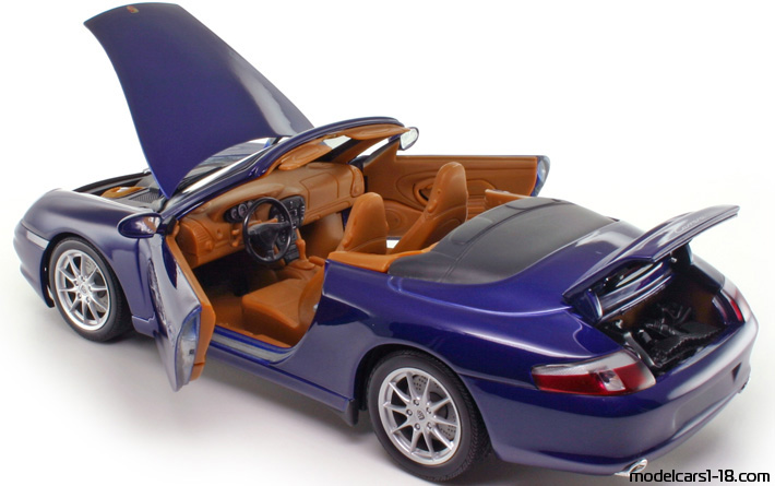 2001 - Porsche 911 Carrera (996) Gate 1/18 (Синий) Открывающиеся части