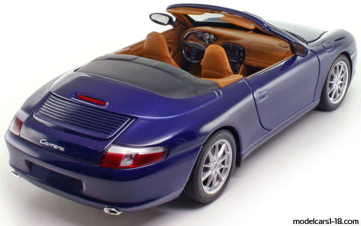 2001 - Porsche 911 Carrera (996) Gate 1/18 (Синий) Задняя правая сторона