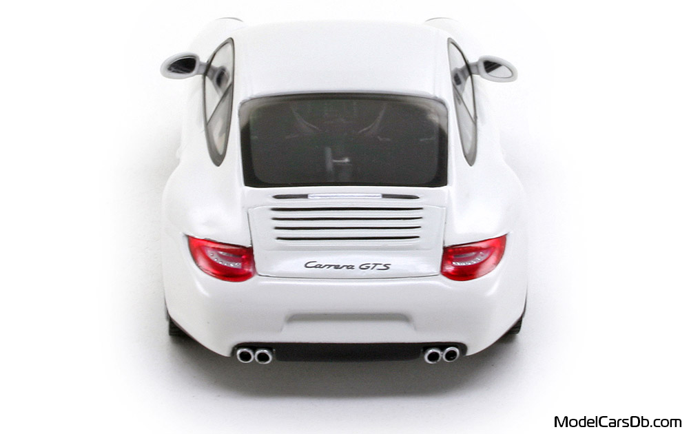 2011 - Porsche 911 Carrera GTS (997) Minichamps 1/43 (Белый) Сзади