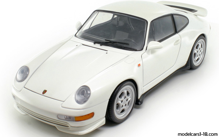 1995 - Porsche 911 Carrera RS (993) UT 1/18 (Белый) Передняя левая сторона