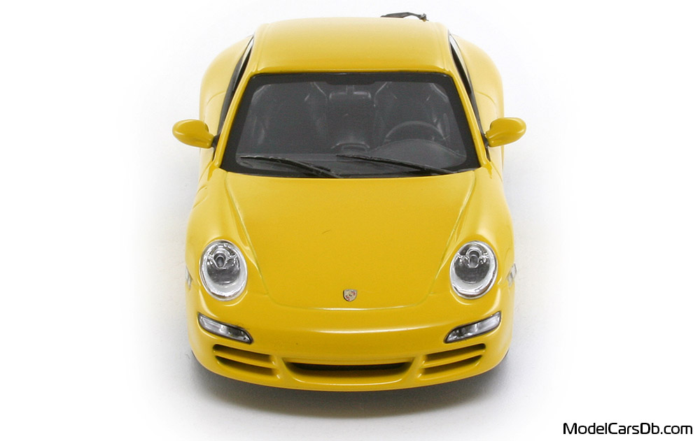 2004 - Porsche 911 Carrera S (997) Minichamps 1/43 (Жёлтый) Спереди