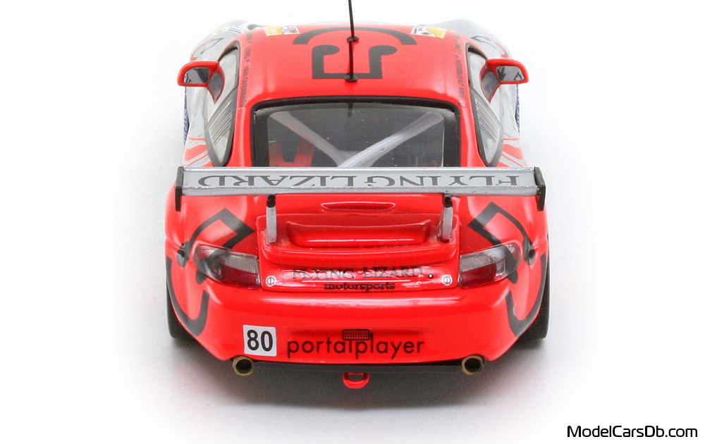 2006 - Porsche 911 GT3 RSR (996) Minichamps 1/43 (Серебристый / Kрасный) Сзади
