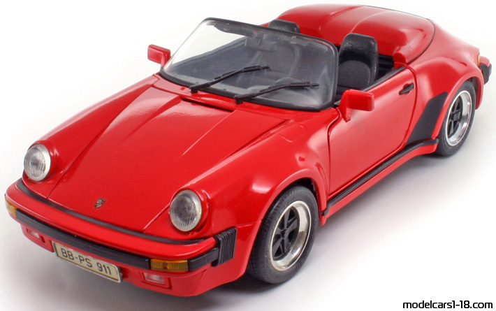 1989 - Porsche 911 Speedster (930) Maisto 1/18 (Kрасный) Передняя левая сторона