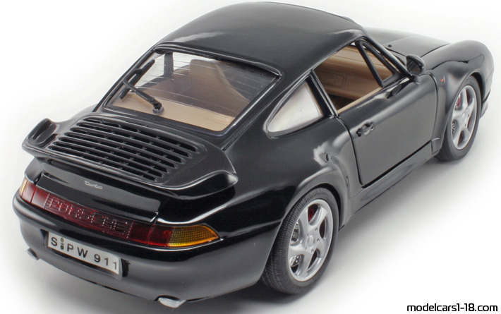 1995 - Porsche 911 Turbo (993) Anson 1/18 (Чёрный) Задняя правая сторона