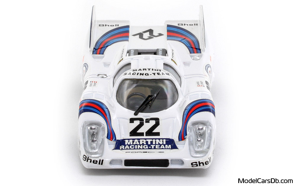 1971 - Porsche 917 K Brumm 1/43 (Белый / Синий) Спереди