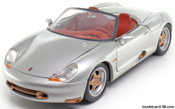 1993 - Porsche Boxster Concept Maisto 1/18 (Серебристый) Передняя левая сторона