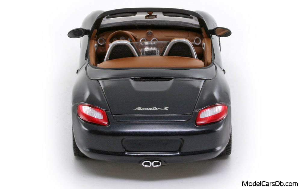 2005 - Porsche Boxster S (987) Schuco 1/43 (Синий) Сзади
