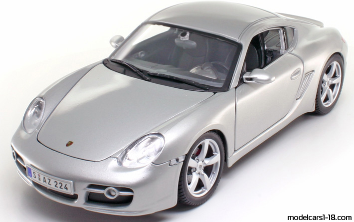 2005 - Porsche Cayman S (987) Maisto 1/18 (Серебристый) Передняя левая сторона