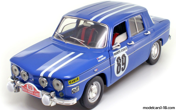 1969 - Renault 8 Gordini Solido 1/18 (Синий / Белый) Передняя левая сторона