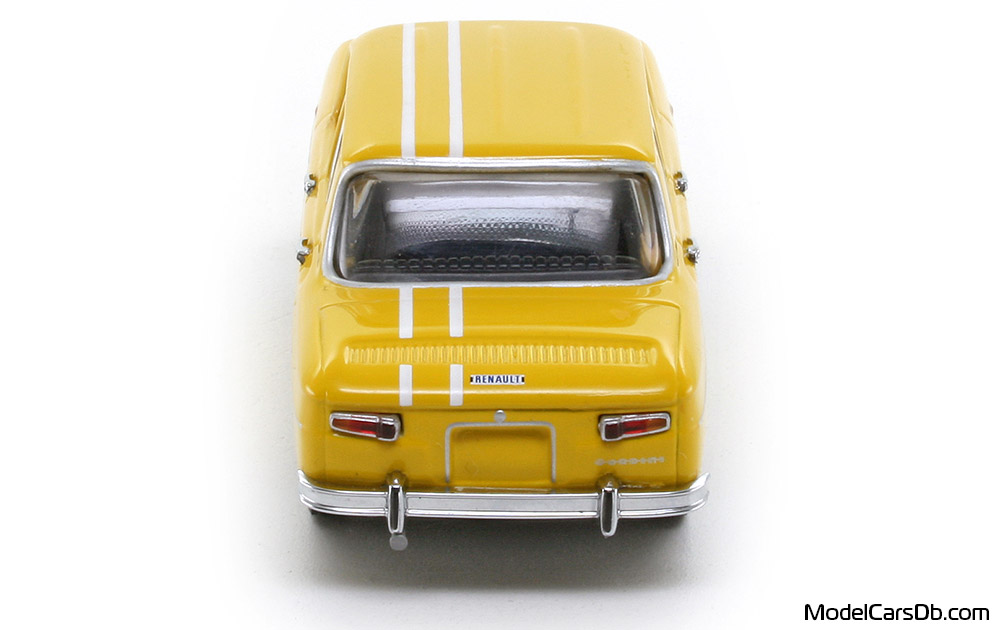 1966 - Renault 8 Gordini Minichamps 1/43 (Жёлтый / Белый) Сзади