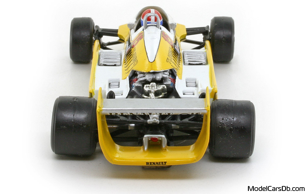 1980 - Renault RE23 Quartzo 1/43 (Жёлтый / Белый) Сзади
