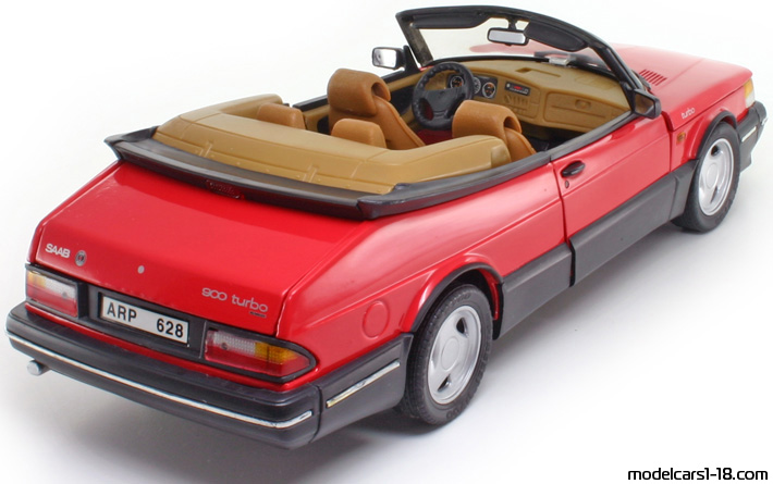 1985 - Saab 900 Turbo Anson 1/18 (Kрасный) Задняя правая сторона