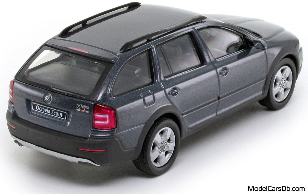 2007 - Skoda Octavia Scout Abrex 1/43 (Серый ) Задняя правая сторона
