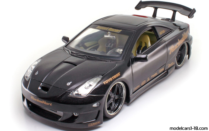 1999 - Toyota Celica (T230) Jada Toys 1/18 (Black) Передняя левая сторона
