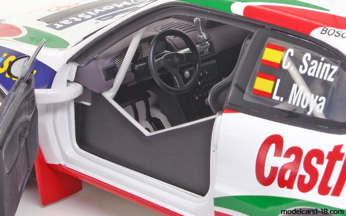 1998 - Toyota Corolla Rally AutoArt 1/18 (Белый / Kрасный) Интерьер панель приборов