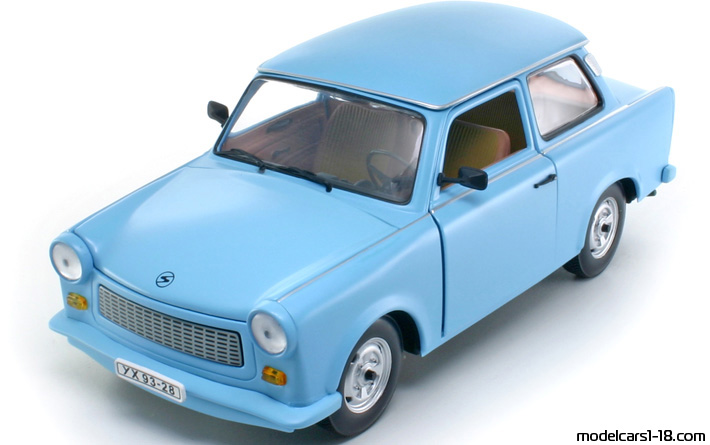 1963 - Trabant 601 (P60) De Luxe Sun Star 1/18 (White / Жёлтый) Передняя левая сторона