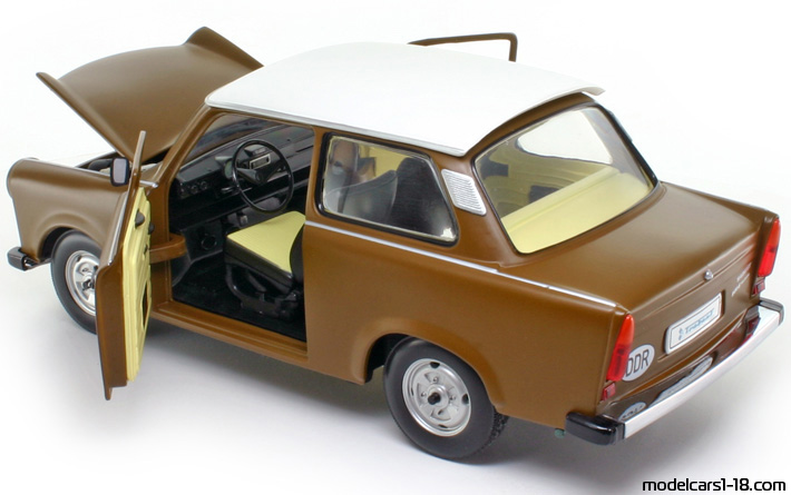 1963 - Trabant 601 (P60) De Luxe Sun Star 1/18 (Коричневый / Белый) Открывающиеся части