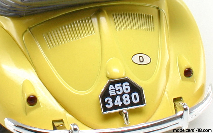 1949 - Volkswagen Beetle (Kaefer) Solido 1/17 (Жёлтый) Двигатель
