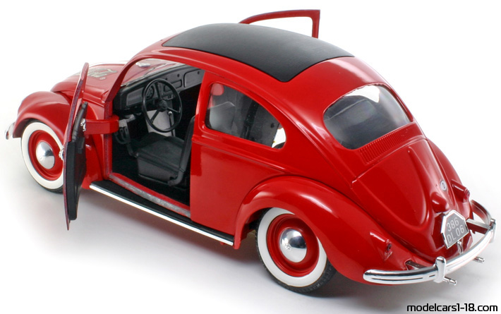 1949 - Volkswagen Beetle (Kaefer) Solido 1/17 (Kрасный) Открывающиеся части