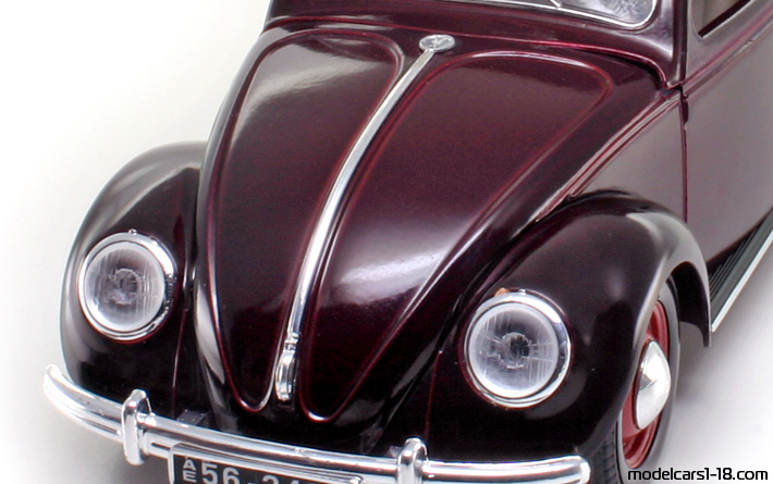 1949 - Volkswagen Beetle (Kaefer) Solido 1/17 (Brown) Багажник / Поднимающиеся фары