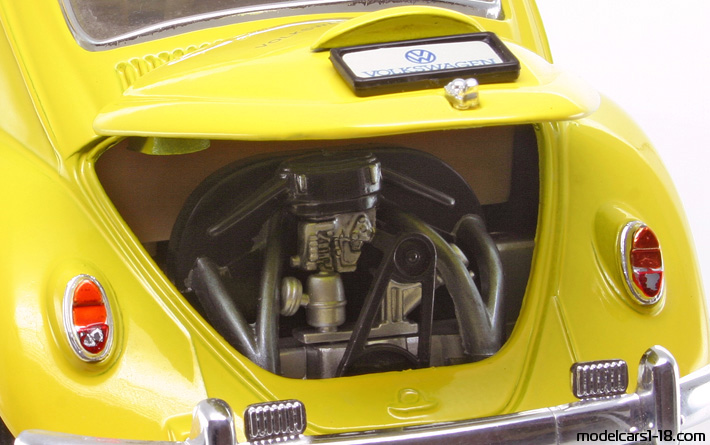 1967 - Volkswagen Beetle (Kaefer) Yat Ming 1/18 (Жёлтый) Двигатель