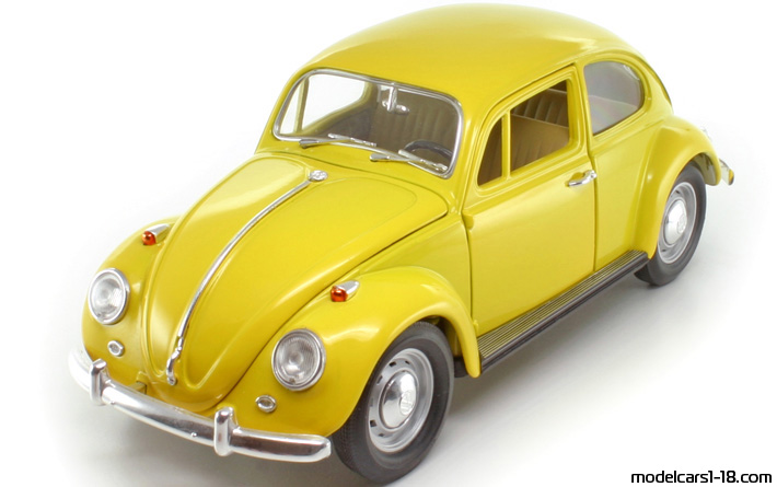 1967 - Volkswagen Beetle (Kaefer) Yat Ming 1/18 (Жёлтый) Передняя левая сторона