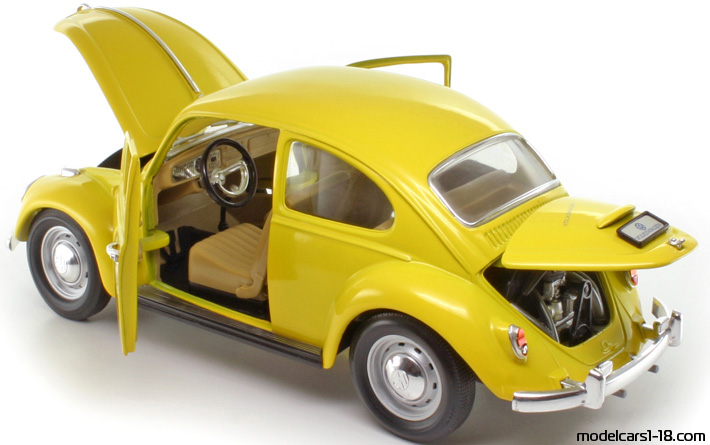 1967 - Volkswagen Beetle (Kaefer) Yat Ming 1/18 (Жёлтый) Открывающиеся части