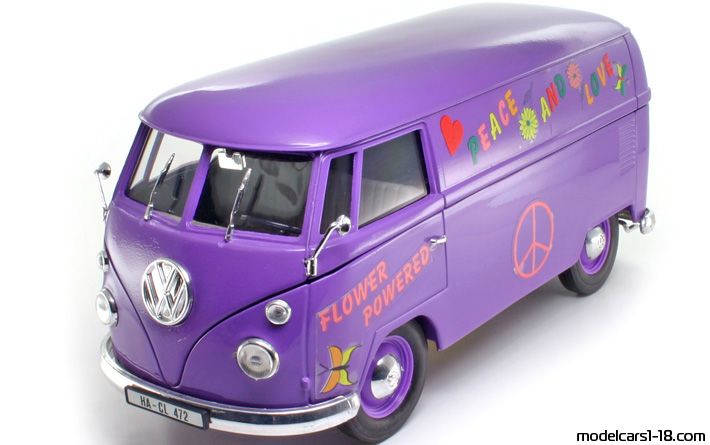 1966 - Volkswagen Combi Solido 1/19 (Фиолетовый) Передняя левая сторона