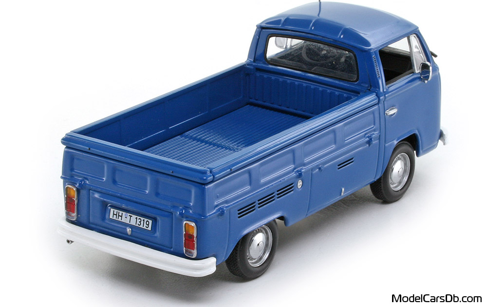 1972 - Volkswagen T2 Pritschenwagen Minichamps 1/43 (Синий) Задняя правая сторона