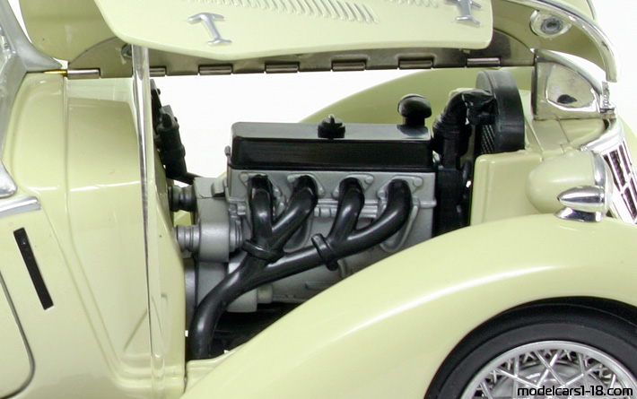 1936 - Wanderer W25K Ricko 1/18 (Белый) Багажник / Поднимающиеся фары