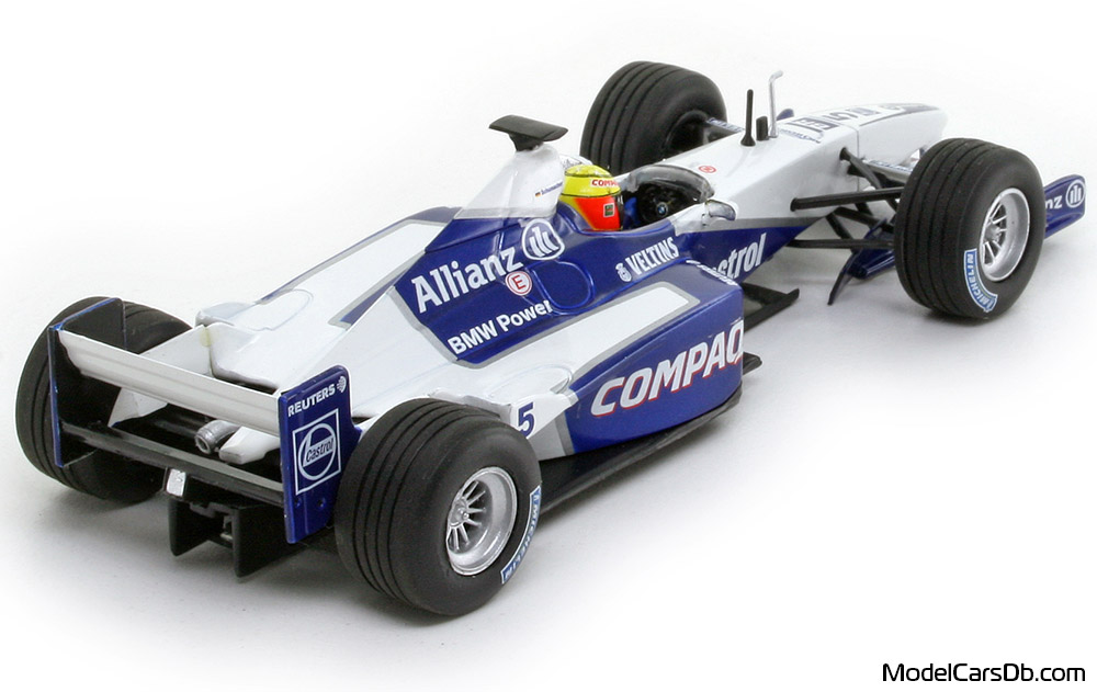 2001 - Williams BMW FW23 Launch Version (FW22) Minichamps 1/43 (Белый / Синий) Задняя правая сторона